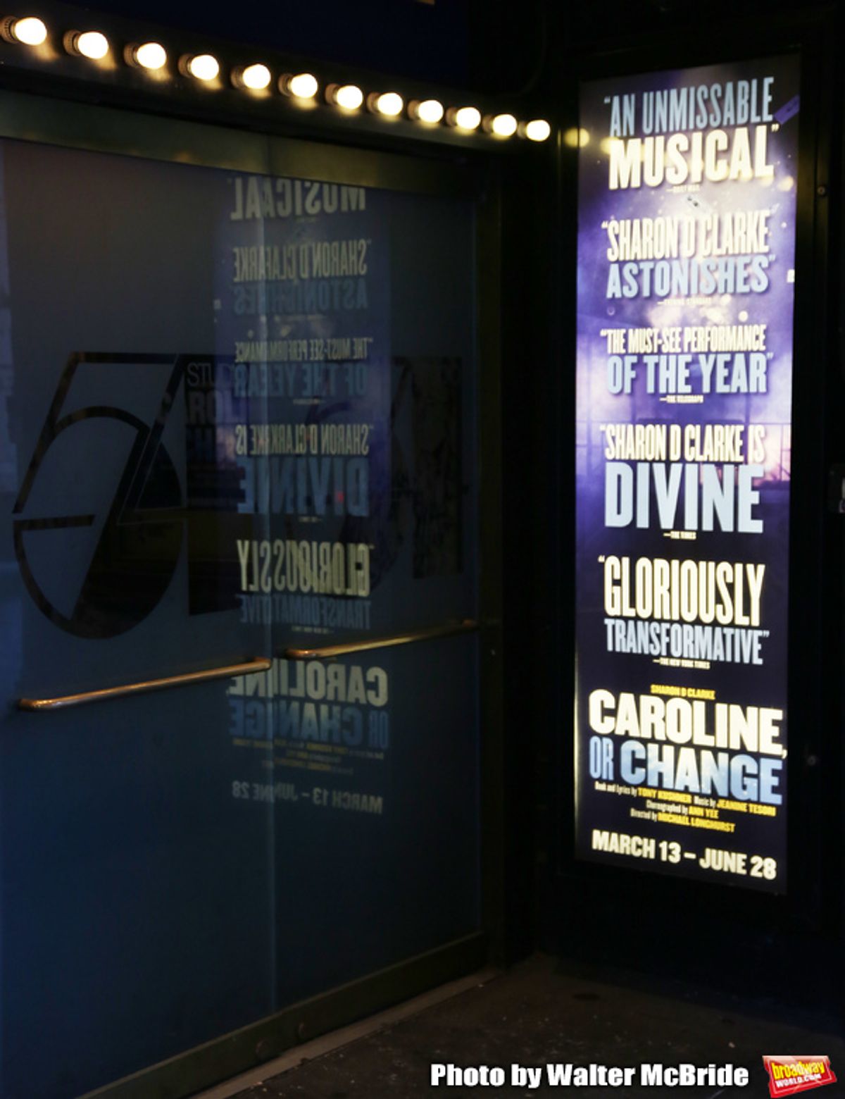 Theatre Marquee unveiling  for the  Roundabout Theatre Company's revival of the Tony Kushner-Jeanine Tesori musical 'Caroline or Change' at Studio 54 on January 24, 2020 in New York City.  at 