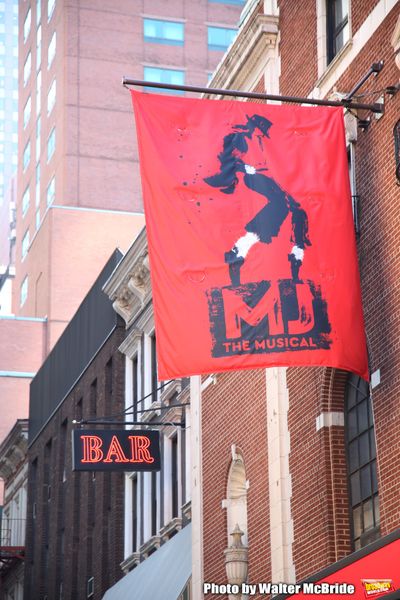 Theatre Marquee unveiling  for  "MJ The Musical" starring Ephraim Sykes at the Neil s Photo