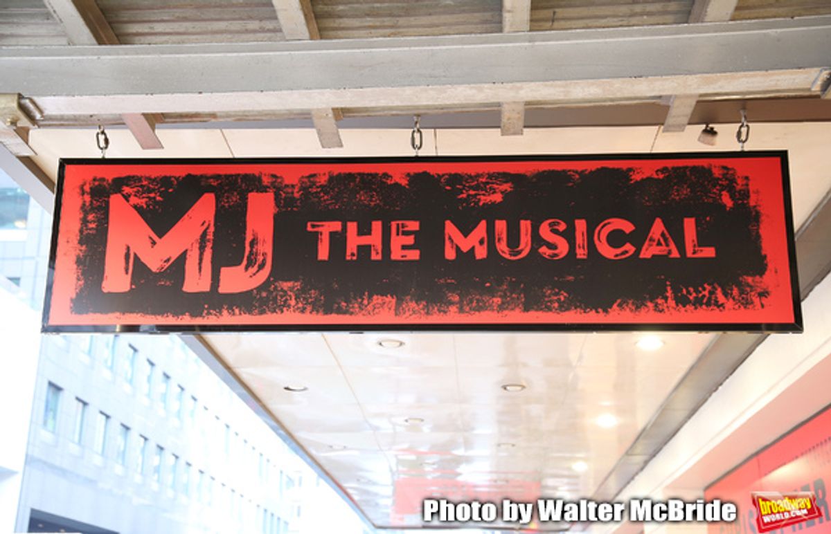 Theatre Marquee unveiling  for  'MJ The Musical' starring Ephraim Sykes at the Neil simon Theatre on January 24, 2020 in New York City.  at 