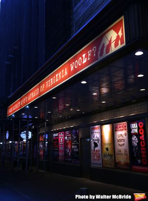 Theatre Marquee unveiling  for  "Who's Afraid of Virginia Woolf?" Starring Laurie Met Photo