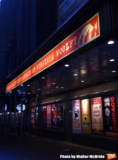 Theatre Marquee unveiling  for  "Who's Afraid of Virginia Woolf?" Starring Laurie Met Photo
