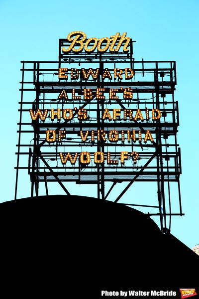 Theatre Marquee unveiling  for  "Who's Afraid of Virginia Woolf?" Starring Laurie Met Photo