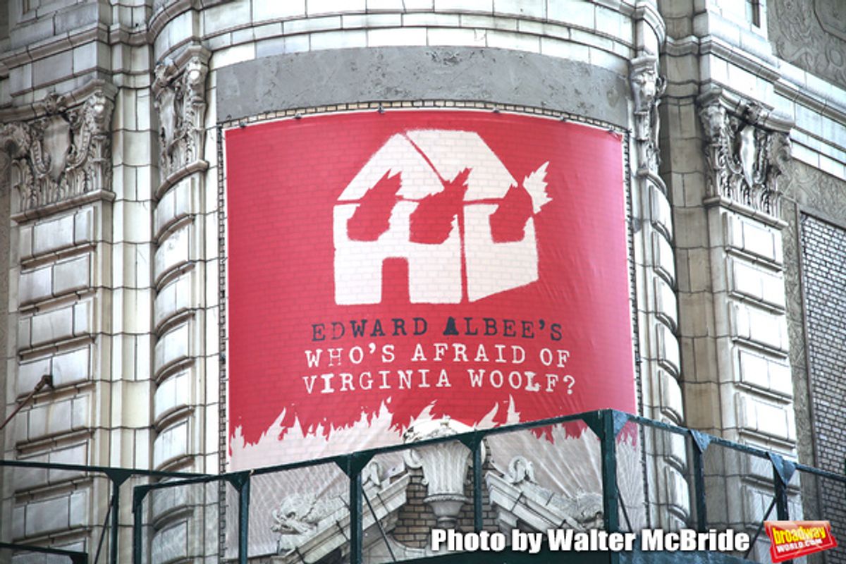 Theatre Marquee unveiling  for  'Who's Afraid of Virginia Woolf?' Starring Laurie Metcalf and Rupert Everett at the Booth Theatre in New York City.  at 