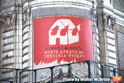 Theatre Marquee unveiling  for  "Who's Afraid of Virginia Woolf?" Starring Laurie Met Photo