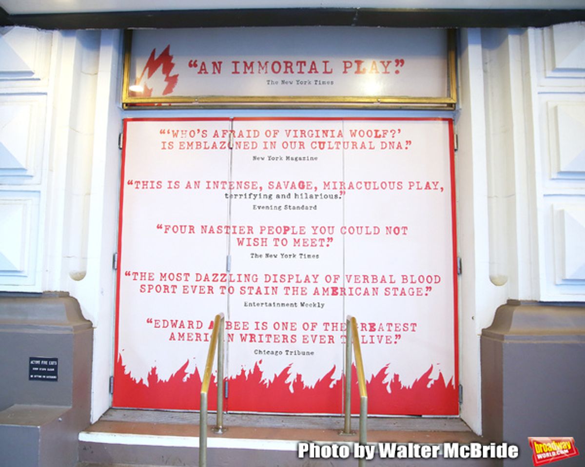 Theatre Marquee unveiling  for  'Who's Afraid of Virginia Woolf?' Starring Laurie Metcalf and Rupert Everett at the Booth Theatre in New York City.  at 