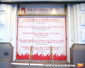 Theatre Marquee unveiling  for  "Who's Afraid of Virginia Woolf?" Starring Laurie Met Photo