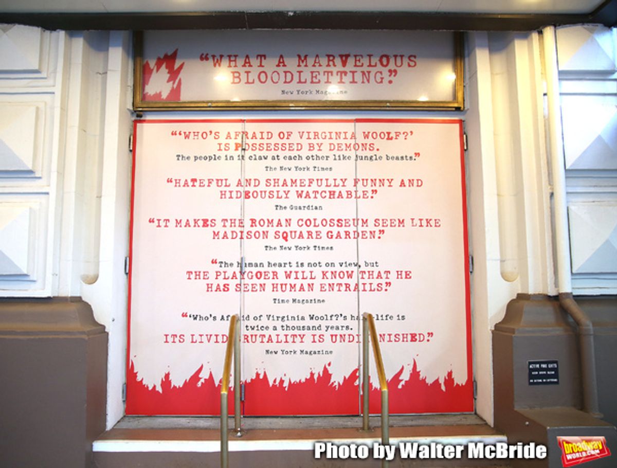 Theatre Marquee unveiling  for  'Who's Afraid of Virginia Woolf?' Starring Laurie Metcalf and Rupert Everett at the Booth Theatre in New York City.  at 