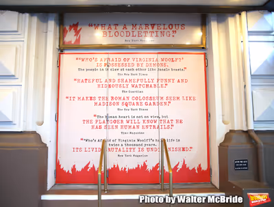Theatre Marquee unveiling  for  "Who's Afraid of Virginia Woolf?" Starring Laurie Met Photo