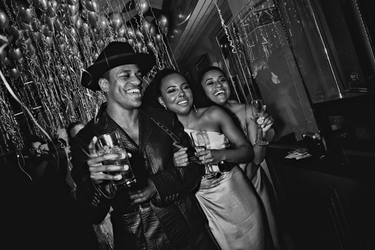 Jeremy Pope, Adrienne Warren, and Ariana DeBose at 