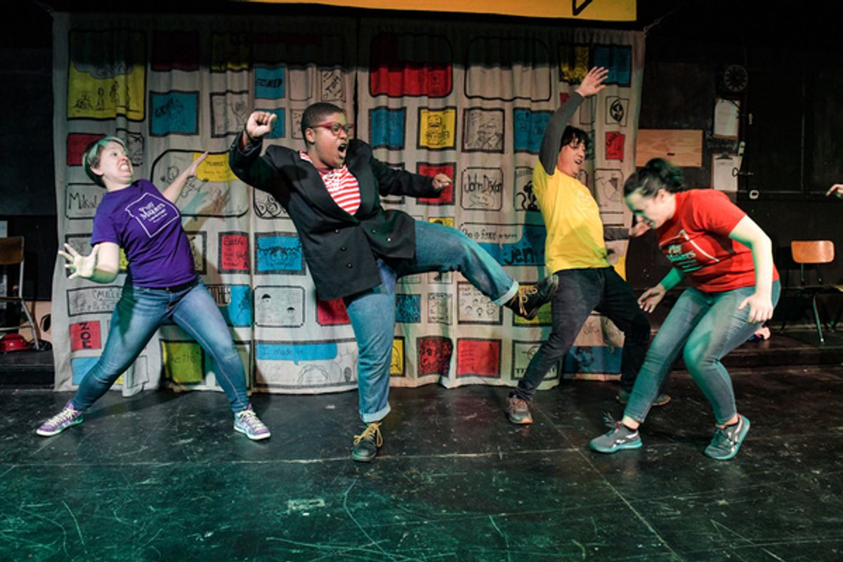 Elisa Carlson, Jasmine Henri-Jordan, Nic Park and Nancy Casas at 