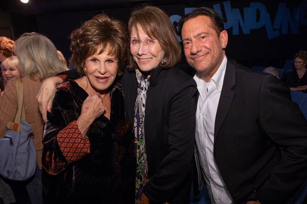 Lainie Kazan and Eugene Pack join audience member Michele Lee (center). Photo by Just Photo