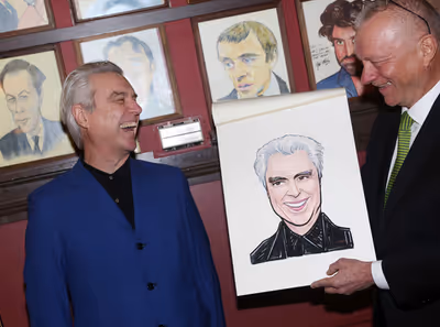  David Byrne and Sardis General Manager/Owner Max Klimavicius  Photo
