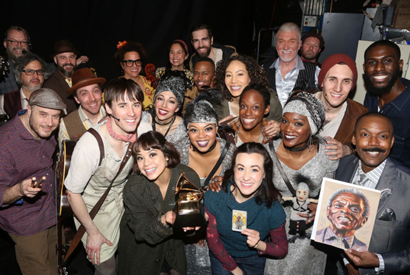 Photo Flash: The Cast of HADESTOWN Celebrates Their Grammy Win  Image