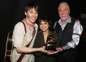Reeve Carney, Eva Noblezada and Patrick Page  Photo