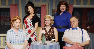 Cast Standing (L-R): Sherri Small as Marjorie, Judi Conger as Tootie
Cast Sitting (L- Photo