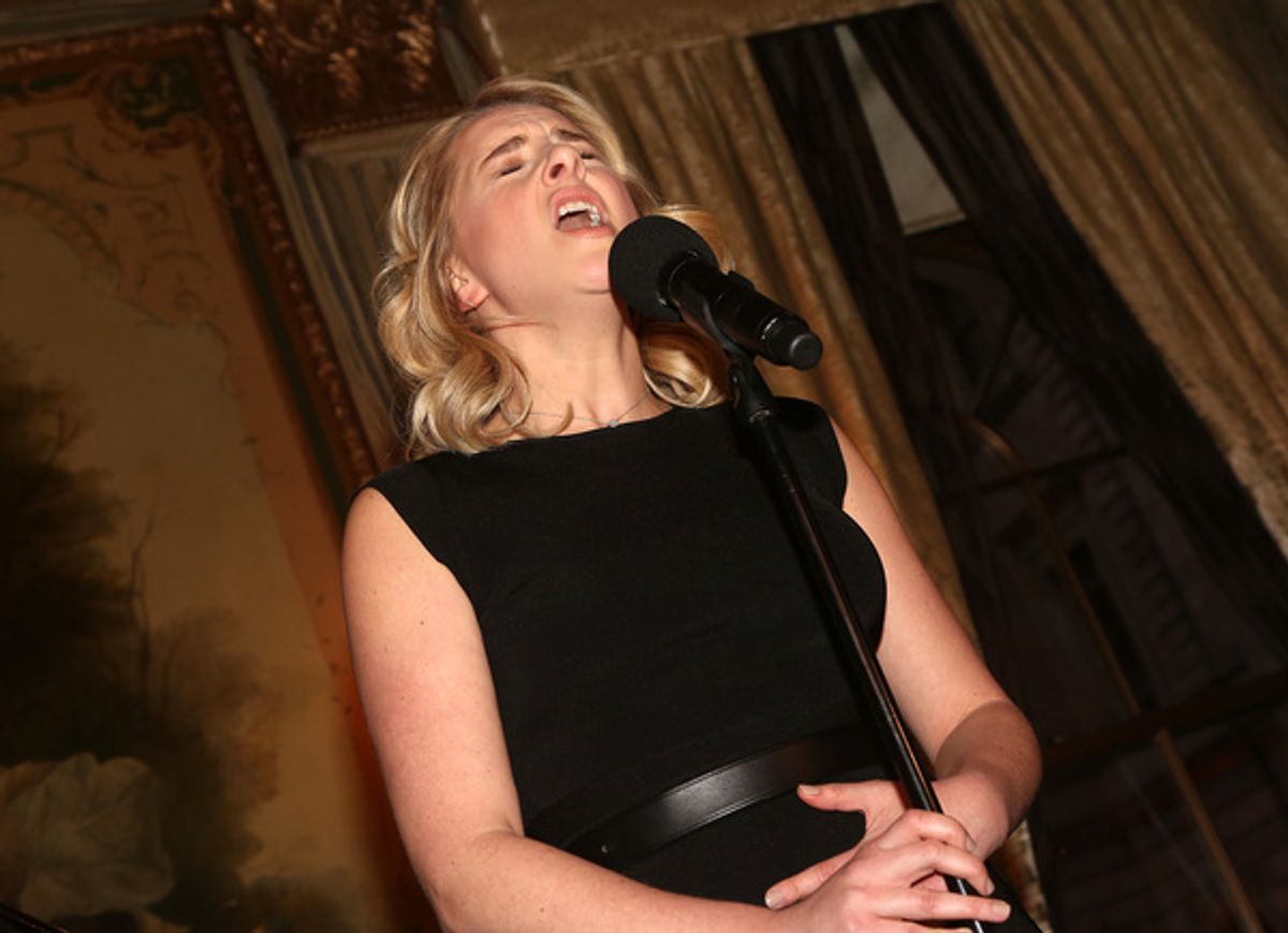 NEW YORK, NEW YORK - JANUARY 30:  Jeanna de Waal  performs at a Meet & Greet for the new cast and creative team of the new musical 'Diana' on Broadway at The Lotte New York Palace on January 30, 2020 in New York City. (Photo by Bruce Glikas) at 