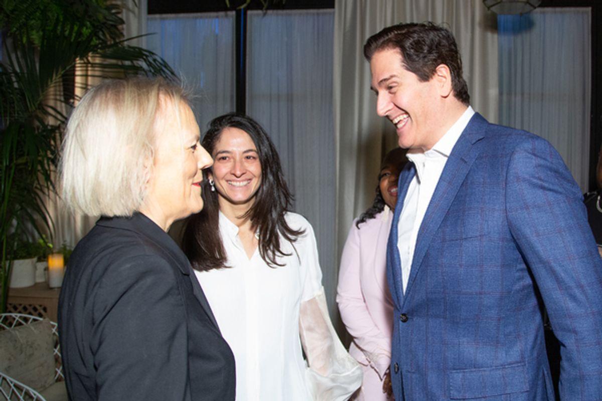 Phyllida Lloyd, Tali Pelman, Nick Scandalios at 