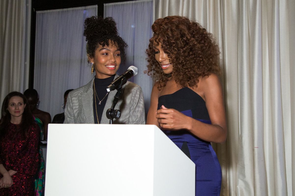 Yara Shahidi, Janet Mock at 