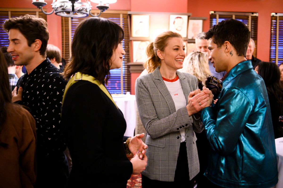 Eden Espinosa, Jessica Phillips and Jordan Fisher at 