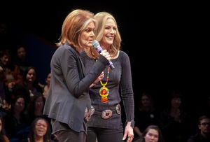 Gloria Steinem with Patricia Kalember @ BroadwayWorld Gloria Steinem with Patricia Kalember Photo