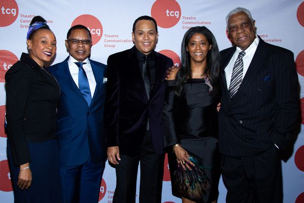 Stephen Byrd, Alia Jones-Harvey, Woodie King Jr., and guests Photo
