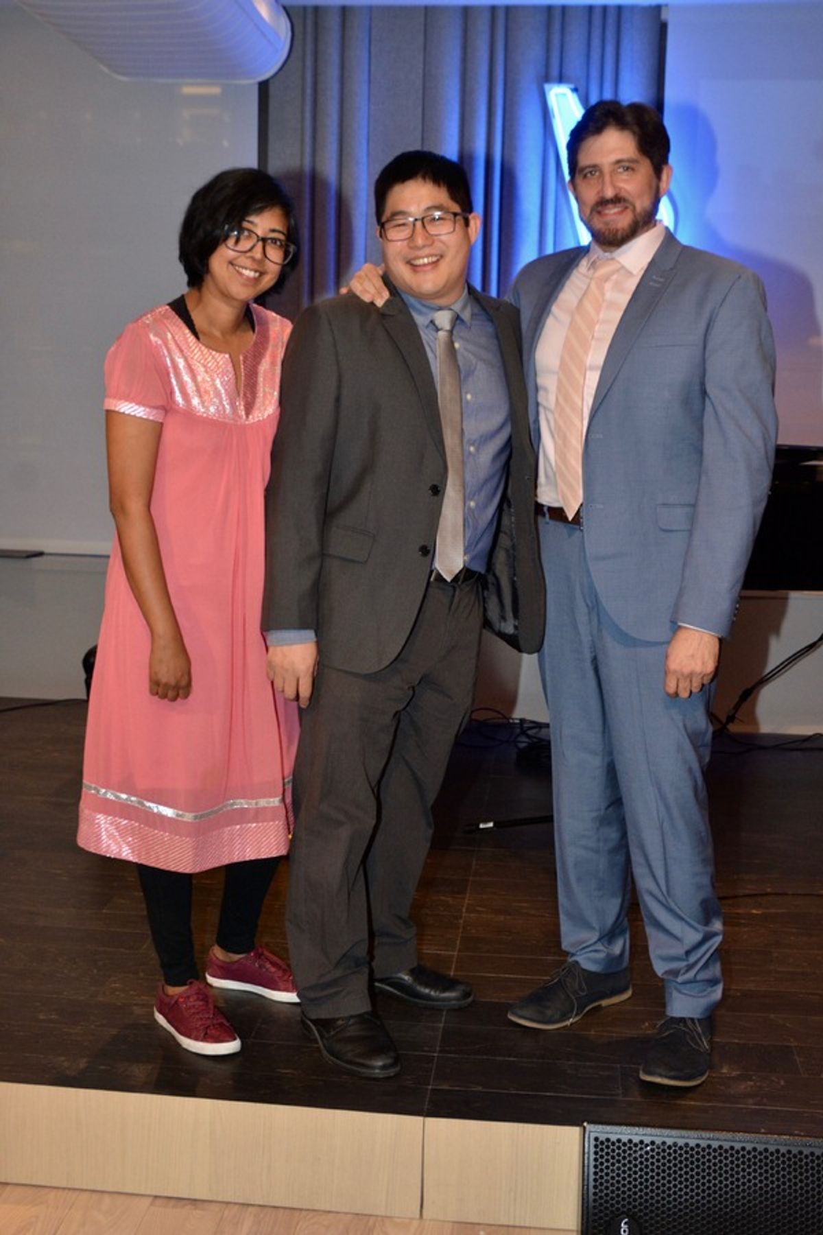 Rehana Lew irza, Mike Lew and Daniel Messe at 