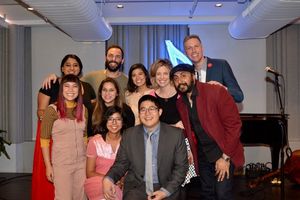 Rehana Lew Mirza and Mike Lew with their cast and creative team that includes Amy Corcoran (Director), Rujuta Vaidya (Choreoghrapher), Ari Afsar, Danny Burgos, Laura Dada, And Mysore and Deep Singh @ BroadwayWorld Rehana Lew Mirza and Mike Lew with their cast and creative team that includes Amy Cor Photo