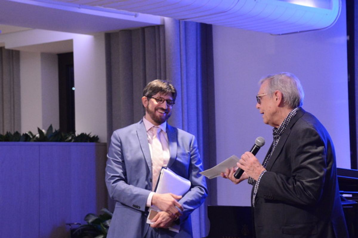 Daniel Messe being presented the Kleban Prize by Richard Maltby, Jr. at 