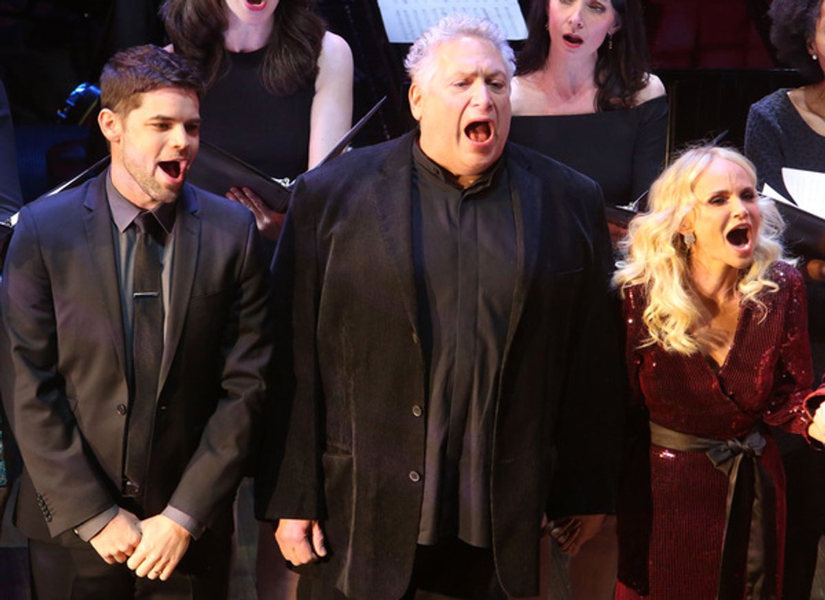 Jeremy Jordan, Harvey Fierstein and Kristin Chenoweth at 