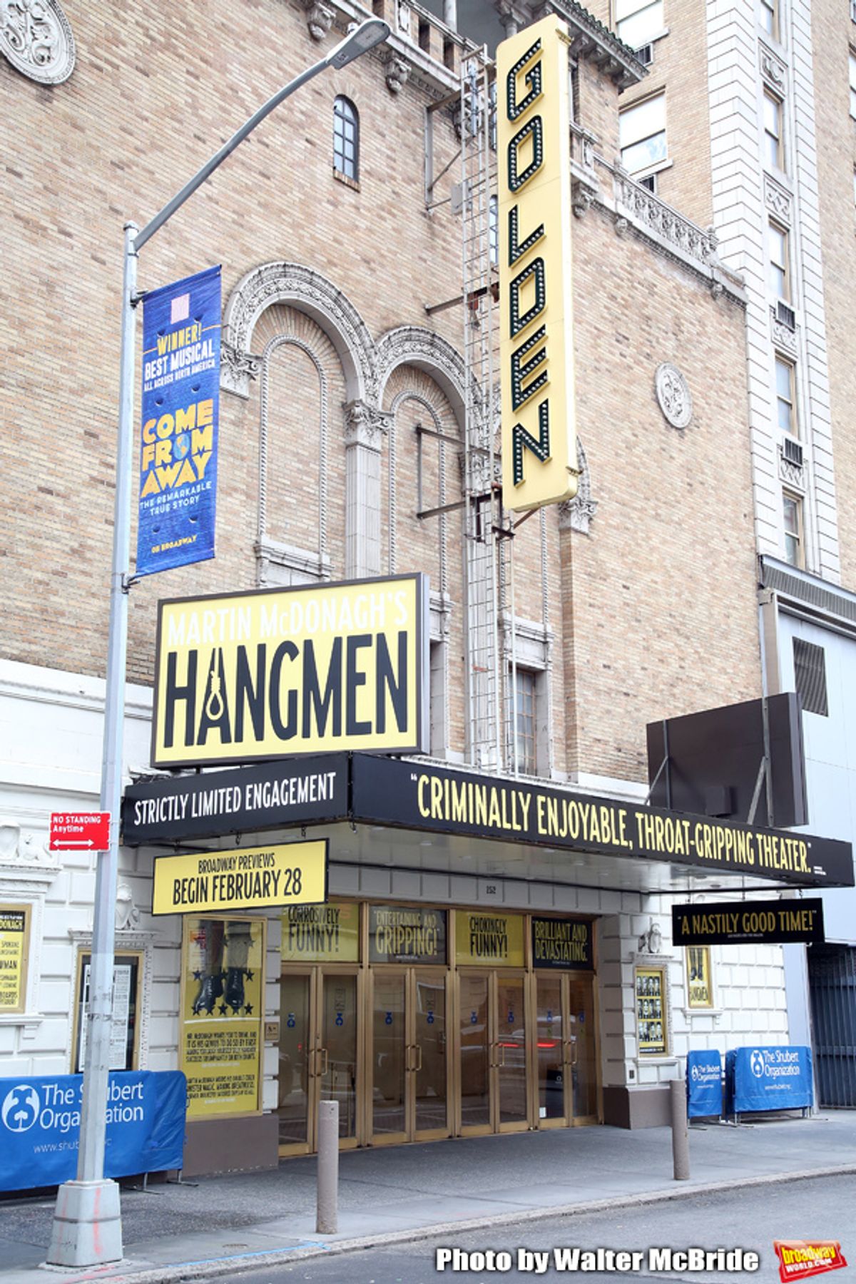 Martin McDonagh's Olivier Award-winning “Hangmen” at the Golden Theatre  at 