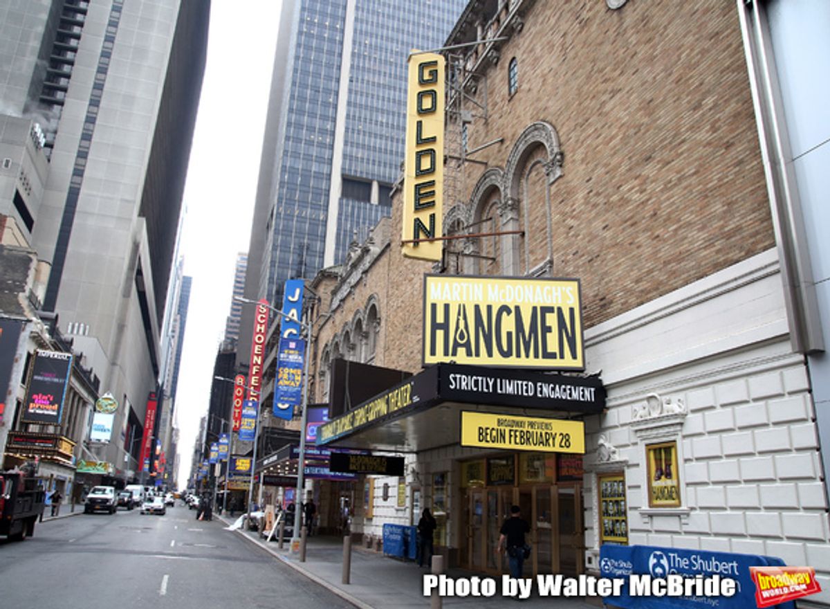 Martin McDonagh's Olivier Award-winning “Hangmen” at the Golden Theatre  at 