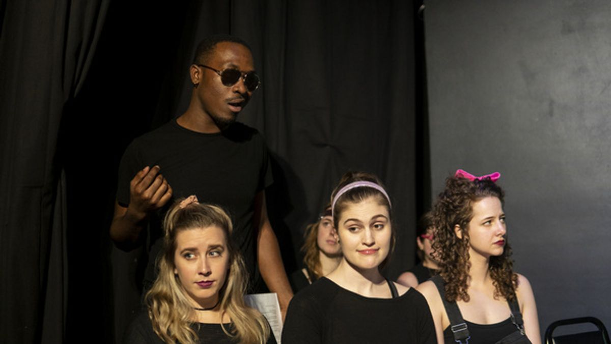 Jermaine Robinson Jr. (back), Becca Hurd, Anne Martin, and Shaina Schrooten at 