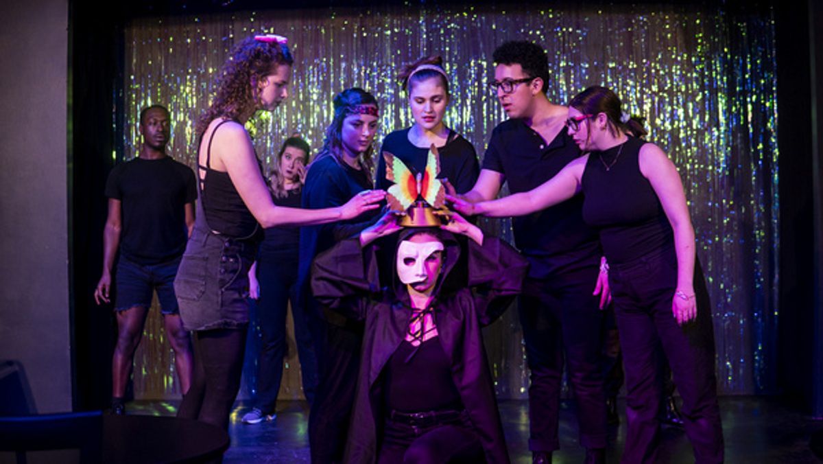 Jermaine Robinson Jr., Shaina Schrooten, Becca Hurd, Cat McGee, Kelsey Erhart (front), Anne Martin, Mateo Hernandez, and Alison Smith at 