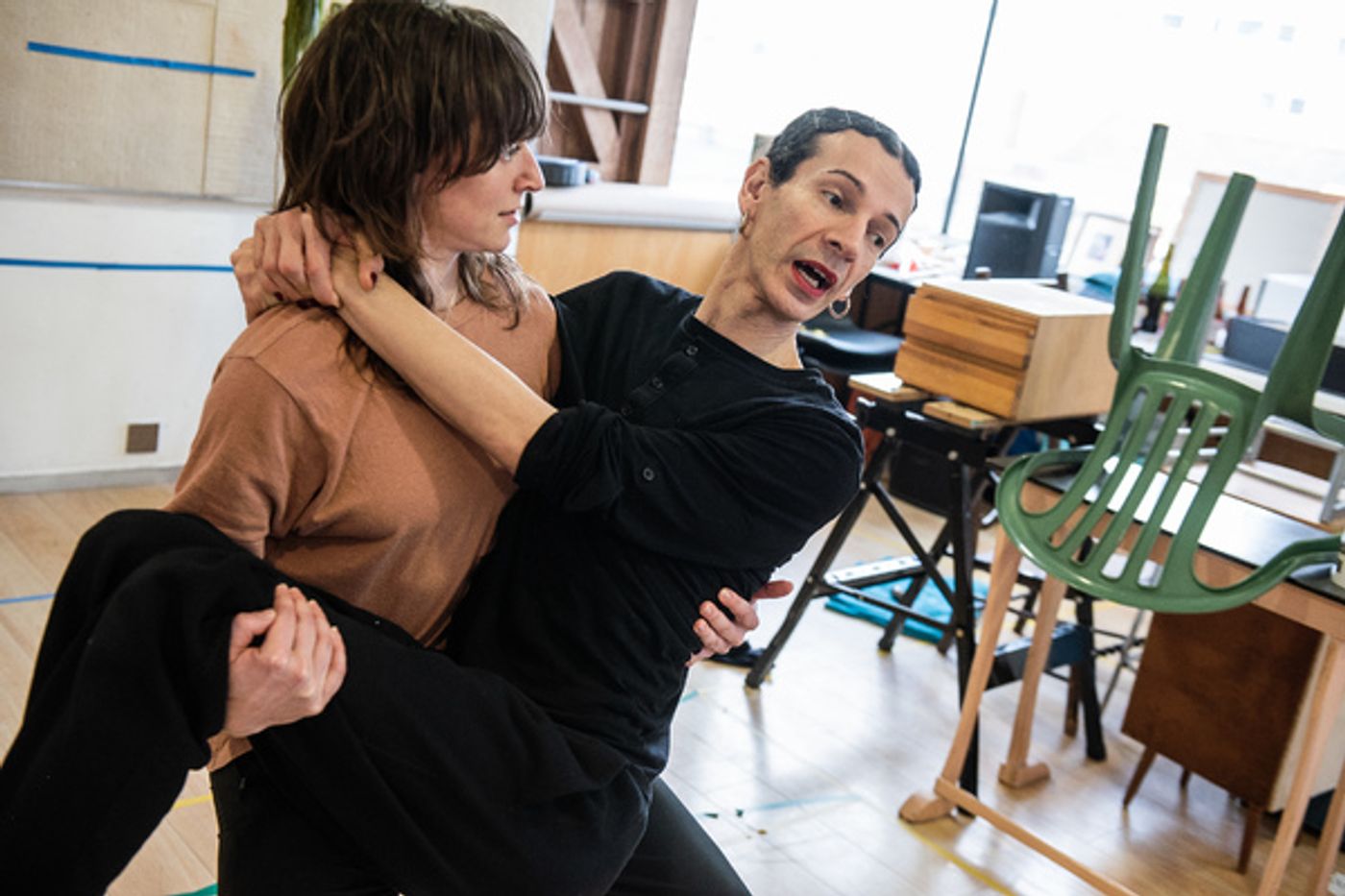 Photo Flash: Rehearsal Photos for the Gate Theatre's TRAINERS  Image