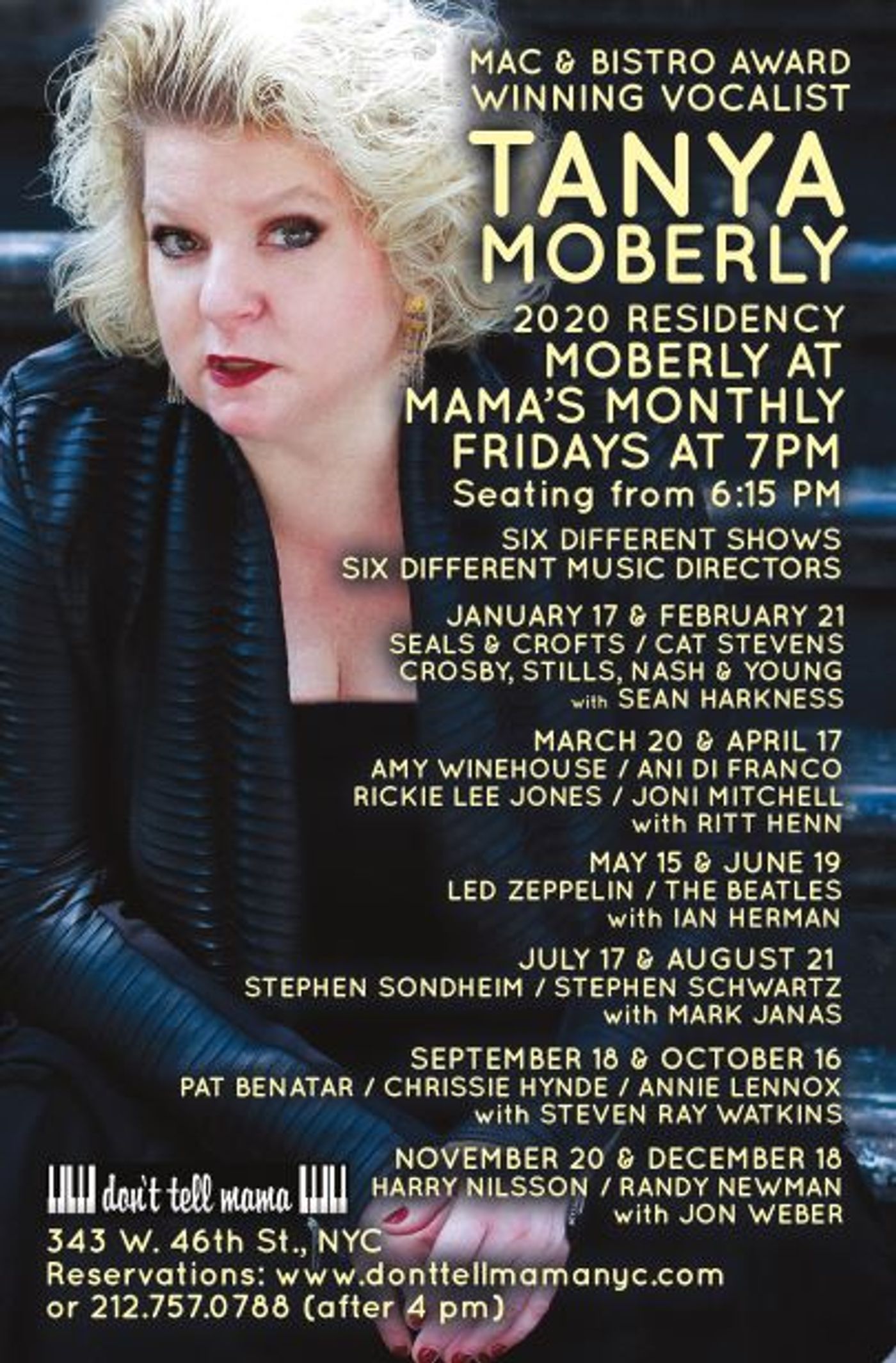 Interview: Tanya Moberly of MOBERLY AT MAMAS MONTHLY at Don't Tell Mama  Image