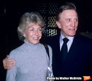 Kirk Douglas and his wife Ann Burdens having dinner at Elaines after attending a Broa Photo