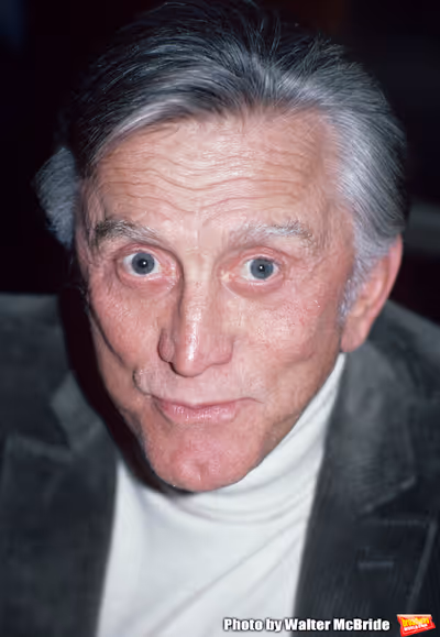 Kirk Douglas  after attending a Broadway show on October 1, 1980 in New York City. Photo