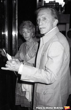 Kirk Douglas and his wife Ann Burdens attending a Broadway show on June 1, 1981 in New York City. @ BroadwayWorld Kirk Douglas and his wife Ann Burdens attending a Broadway show on June 1, 1981 in Ne Photo