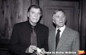 Burt Lancaster and Kirk Douglas attends A.T.A.S. at the Beverly Hills Hotel on Februa Photo