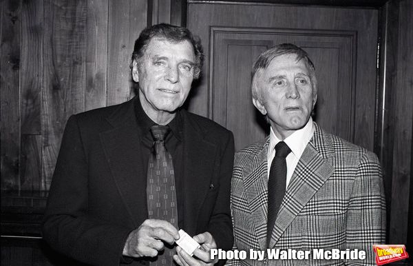 Burt Lancaster and Kirk Douglas attends A.T.A.S. at the Beverly Hills Hotel on Februa Photo