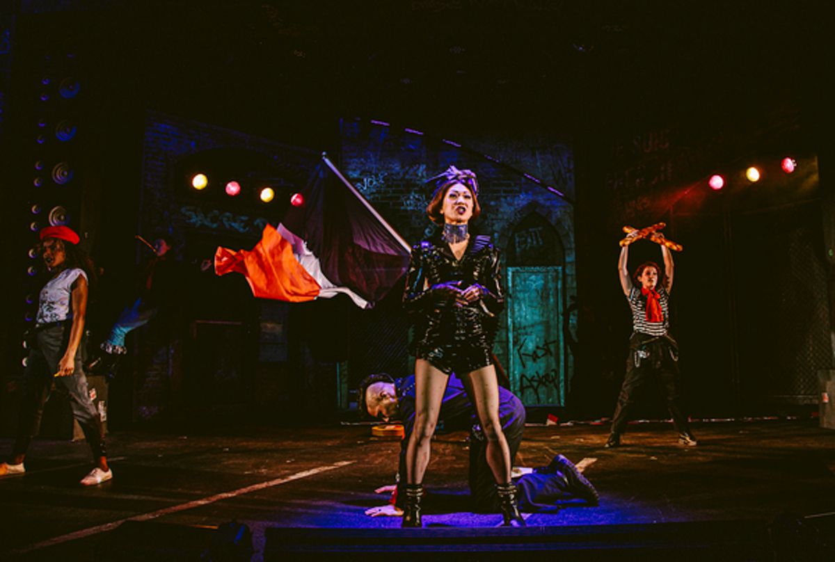 Amy Kim Waschke, Noshir Dalal (kneeling), and Beth Hawkes at 