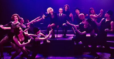 MONIQUE HAFEB ADAMS* (Roxie Hart), KEITH PINTO* (Billy Flynn) and KYLE BIELFIELD,  PA Photo