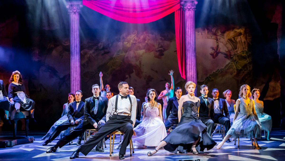 Josh Drake and Erica Evans with the cast of An American In Paris at 