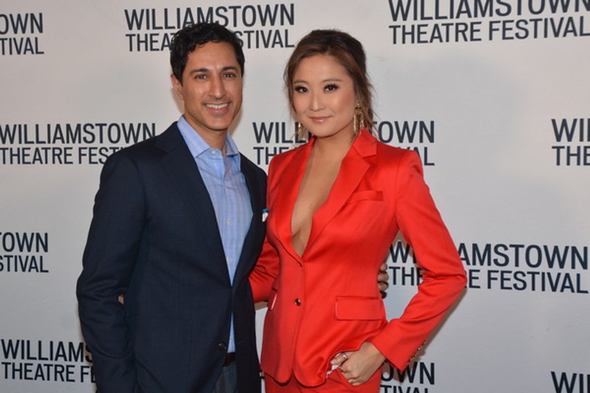Maulik Pancholy and Ashley Park at 