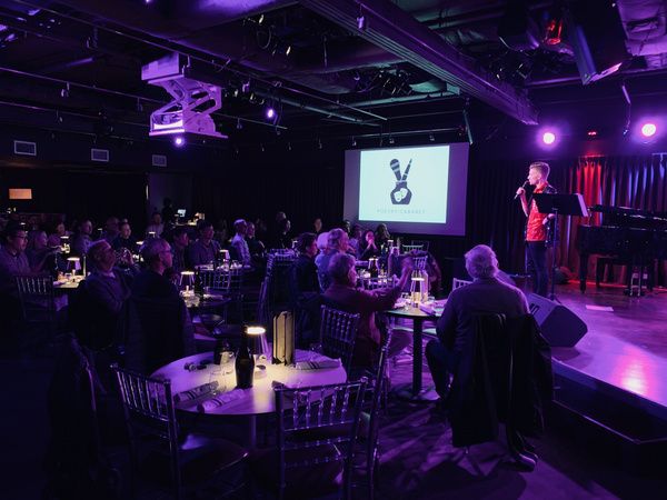 The crowd at Thomas March''s Poetry/Cabaret: Smitten! Feb 8 at The Green Room 42.  Ph Photo
