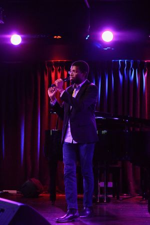 Calvin Cato at Thomas March''s Poetry/Cabaret: Smitten! Feb 8 at The Green Room 42. Photo by Christine Fischer. @ BroadwayWorld Calvin Cato at Thomas March''s Poetry/Cabaret: Smitten! Feb 8 at The Green Room 42. Photo