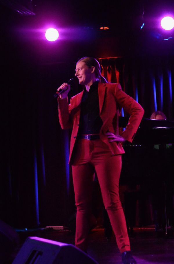 Liz Bouk at Thomas March''s Poetry/Cabaret: Smitten! Feb 8 at The Green Room 42.  Pho Photo