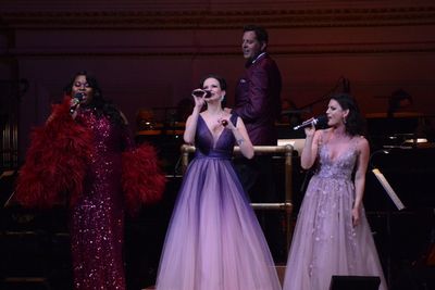 Alex Newell, Mandy Gonzalez and Carrie Manolakos Photo