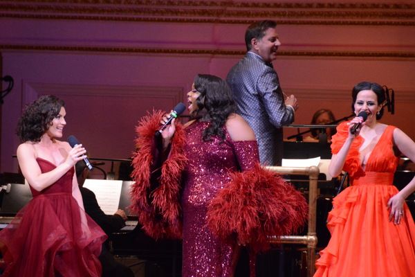 Alex Newell, Mandy Gonzalez, and Carrie Manolakos Photo