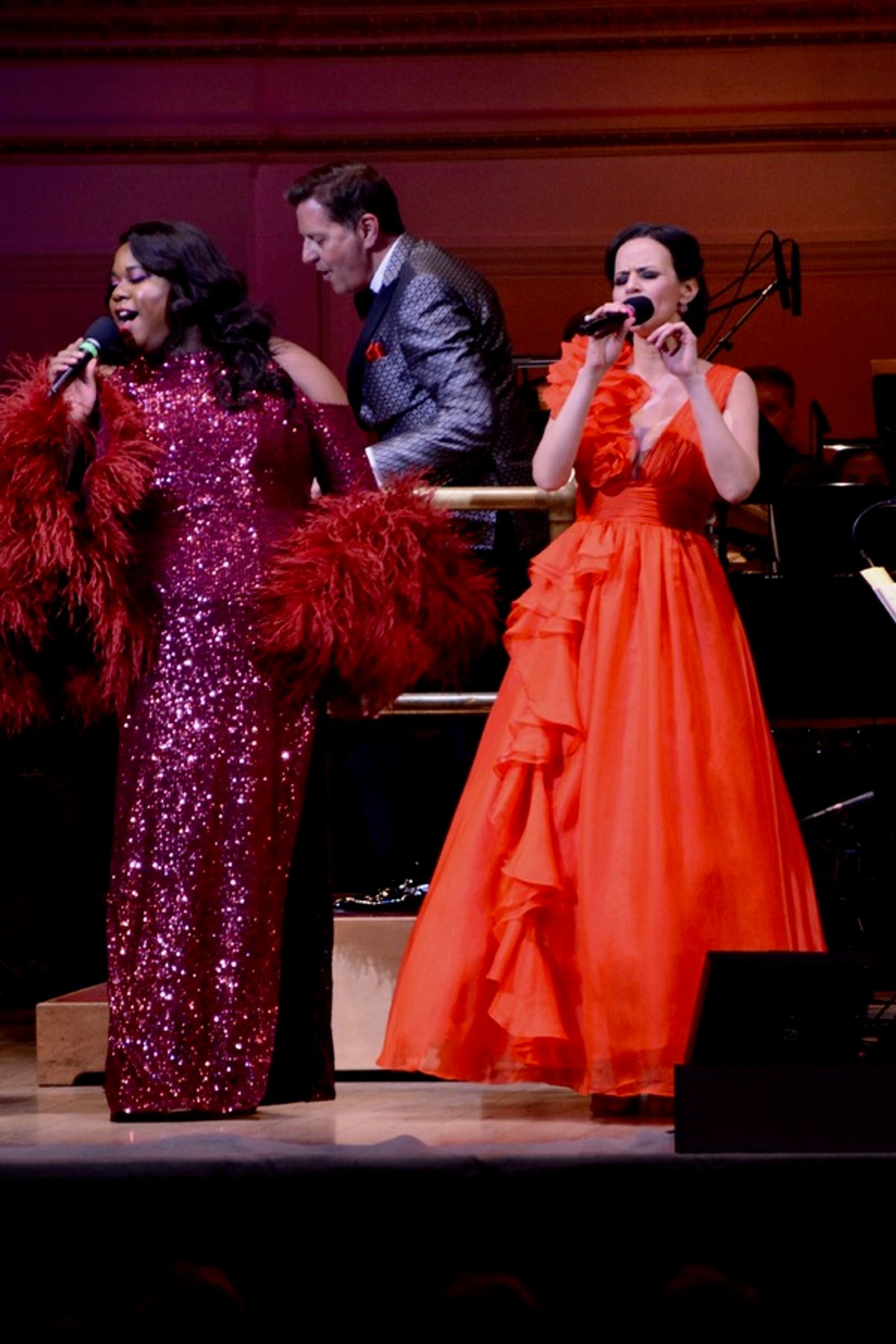 Alex Newell, Steven Reineke and Mandy Gonzalez at 